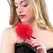 Secret Play Red Marabou Feather Teaser - Soft Touch Sensory Accessory