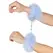 Secret Play Blue Light Marabou Handcuffs Pink - Soft Feather Trim, Adjustable
