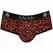 Anais Men TRIBAL Jock Bikini M - Red Microfiber, Open Back, Animal Print