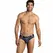 ANAIS MEN Naval Slip XL - Plave mrežaste gaćice sa satenskim prugama