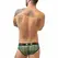 Anais Men Magic Slip L - Green & Black Checkered Lycra Briefs