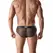 ANAIS MEN ARES Slip 2XL - Black Mesh & Eco-Leather Shorts, Comfort Fit