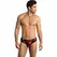 Anais Men Savage Slip S - Red Microfiber Briefs with Animal Print