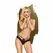 Penthouse Mermaid Fantasy Lace Thong Black S/M - Elegant Minimalist Design