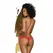 Penthouse Dangerous Darling Thong Red S/M - Floral Lace Sustainable Lingerie