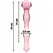 Ibiza Nebula Serija Model 13 Intimna Staklena Mašina Pink 18cm O3.5cm