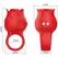 Pretty Love Jae Rose-Shaped Finger Model, 10 Modes, Red Silicone