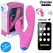 ONINDER Cute Love Bunny Vibrator - App-Controlled, Dual Stimulation, Pink/Blue