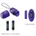 Pretty Love Arvin Remote-Controlled Wireless Egg Violet ABS Silicone