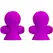 Pretty Love Nipple Stimulators 12M Lilac - Silicone, 12 Modes, USB
