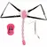 Baile Butterfly Strap-On Intimate System with Remote Control, TPR, Black