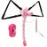 Baile Butterfly Strap-On Intimate System with Remote Control, TPR, Black