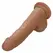 CalExotics Silicone Studs 20 cm Braon - Fleksibilni Anatomski Model sa Sisaljkom