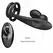 Pretty Love Marshall Dual Stimulation Silicone Ring Set with Remote, Black