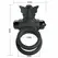 Pretty Love Double Vibrating Silicone Ring Black - Dual Motor System