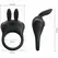 Pretty Love Davion Silicone Vibrating Ring - Black, Adjustable Fit