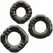 Baile Yvonne Set of 3 Flexible Black Rings - TPR, Multiple Sizes