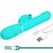 Pretty Love Rabbit Vibrator Pearls Aqua Green - Dual Motor & Beads Sistem