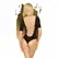 Penthouse Salute Me Teddy S/M/L Black Geometric Bodysuit