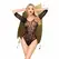 Penthouse Midnight Visit Teddy XL – elegantni cvetni bodi, crni