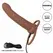 CalExotics Maxx Ribbed Dual Vibrating Probe Brown 10 Modes Silicone