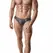 Anais Men Ares String II S - Black Leather-Effect Thong, Size S