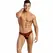 ANAIS MEN Savage String M - Red Microfiber Thong with Animal Print