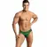 ANAIS MEN Magic String L - Modern Checkered Lycra Briefs, Green & Black