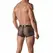 ANAIS MEN ARES Boxer Briefs M - Black Mesh & Leather Finish