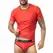ANAIS Men SOUL T-Shirt XL - Crvena mikrofibra, crni detalji, krojena forma