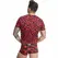 ANAIS MEN Savage T-Shirt L - Red Microfiber, Animal Print, Perfect Fit