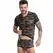 ANAIS MEN Romance Black Lace T-Shirt S - Floral Pattern, Slim Fit
