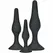 ToyJoy Curvy Companions Set od 3 analna čepa Crni Silikon Ergonomski
