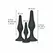 ToyJoy Curvy Companions Set od 3 analna čepa Crni Silikon Ergonomski