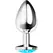 OHMAMA Stainless Steel Intimate Plug with Blue Crystal L 8 cm