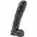 Get Real Model 28 cm sa Bazom, Crni - Anatomski Detaljna PVC Forma