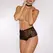 Posh and Spicey Biserna tanga Crna Visokog struka Halter vezica One Size