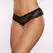 Lip Sync Pearl Thong Black - Elegant Lace & Pearl Accent, One Size
