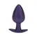 Ouch! Large Silicone Plug 3.5'' Metallic Purple - Smooth Anatomical Model