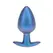 Ouch! Metallic Blue Large Smooth Silicone Plug 3.5'' (8.9 cm)