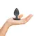 Ouch! Smooth Silicone Plug Large 3.5'' (8.9 cm) Gunmetal Finish