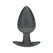 Ouch! Smooth Silicone Plug Large 3.5'' (8.9 cm) Gunmetal Finish