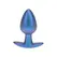 OUCH! Medium Silicone Plug 7.9 cm Metallic Blue - Smooth Design