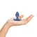 Ouch! Metallic Blue Small Silicone Plug 2.6''/6.5cm - Smooth Finish