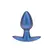 Ouch! Metallic Blue Small Silicone Plug 2.6''/6.5cm - Smooth Finish