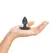 Ouch! Smooth Silicone Plug Small 2.6'' (6.5 cm) Gunmetal Finish