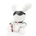 Velvet White Bondage Rabbit veliki – dekorativni plišani zec brenda Rimba
