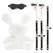 Velvet White Bondage Rabbit veliki – dekorativni plišani zec brenda Rimba