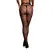 Obsessive Heart Patterned Sheer Black Tights One Size