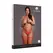 Leg Avenue Shimmering visoke čarape do butina plus size crvena/zlatni šljokići